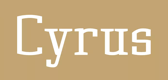 Przykład czcionki Cyrus